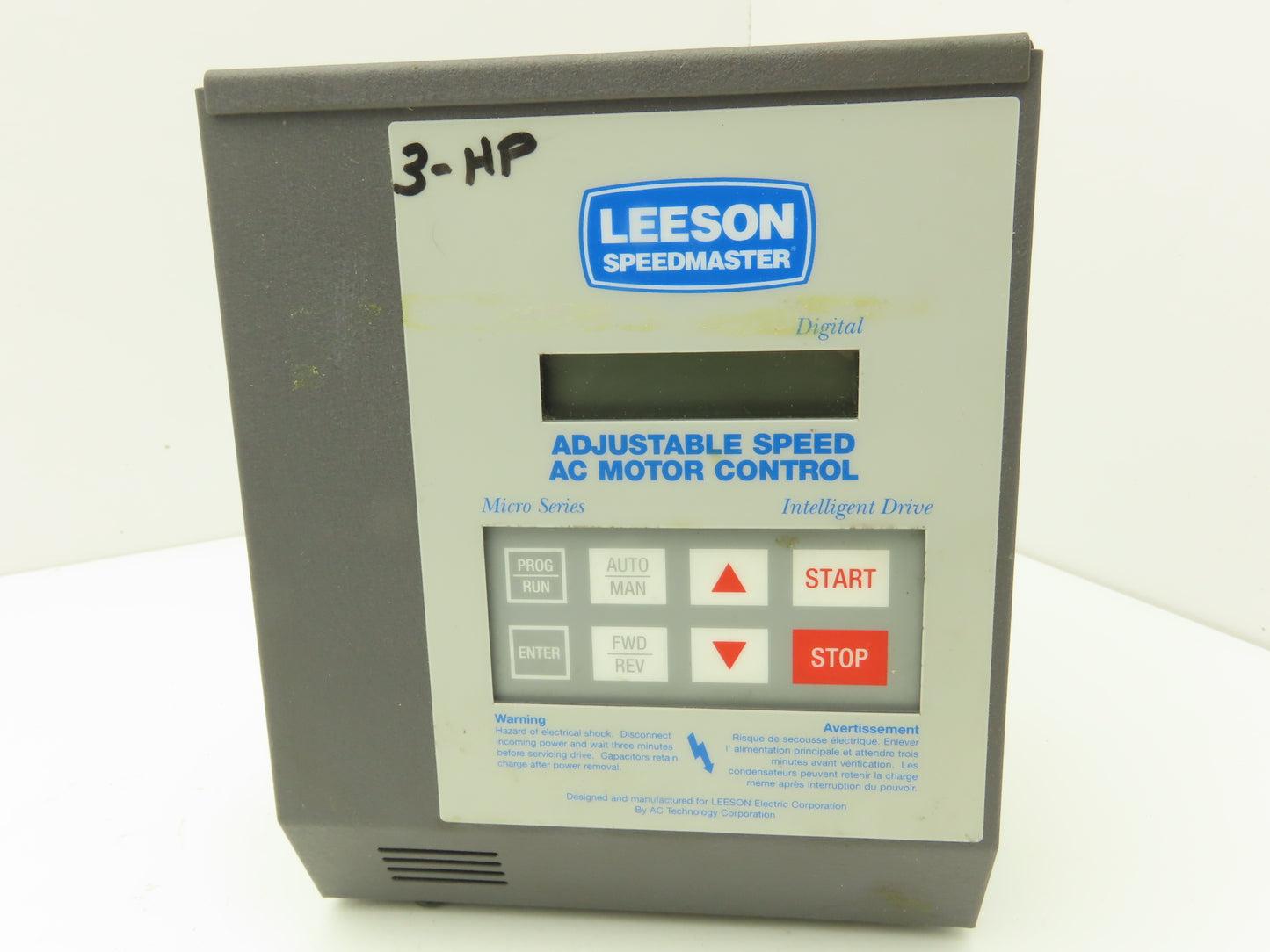 Leeson 174922 Speedmaster Adjustable Speed AC Motor Control VFD 3Hp 460V 3PH