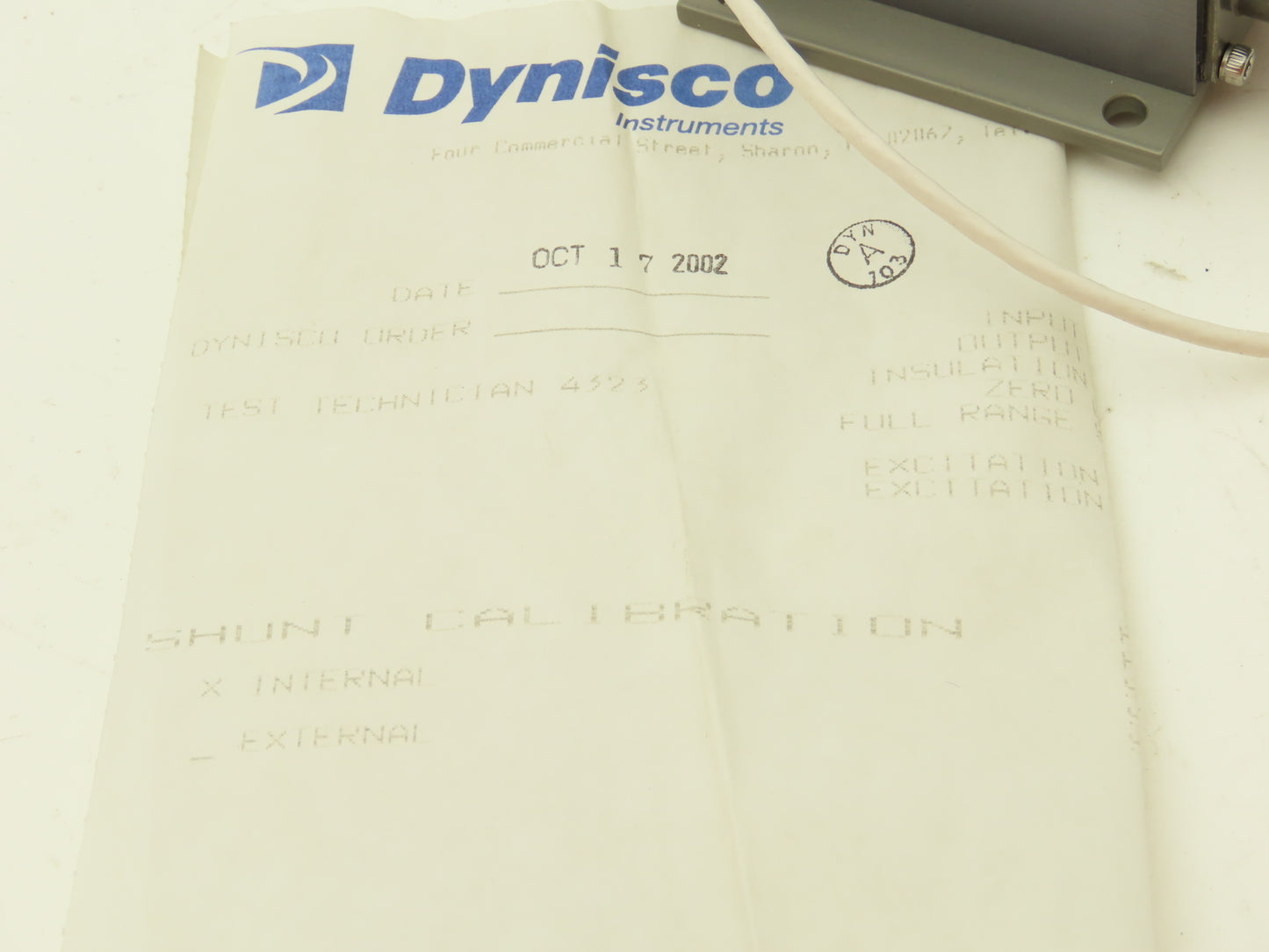 Dynisco FT446H-2.2M Pressure Sensor Transducer 0-2200Lbs 6-10VDC