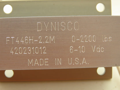Dynisco FT446H-2.2M Pressure Sensor Transducer 0-2200Lbs 6-10VDC