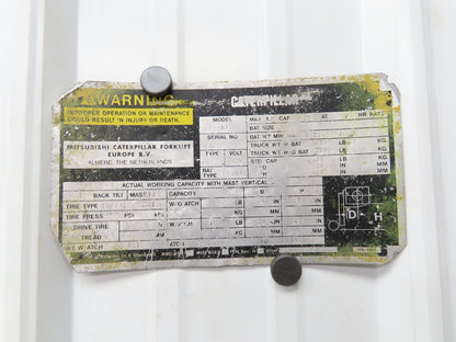 Caterpillar EP18KT Electric Forklift Dual-Wheel Rear Pivot Axle 6 Lug Assembly