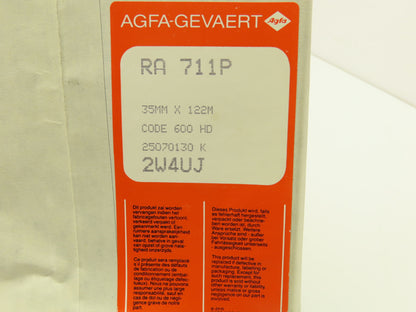 AGFA-GEVAERT RA 711P Vintage Camera Film 35mm x 122M Roll 600 HD Photography