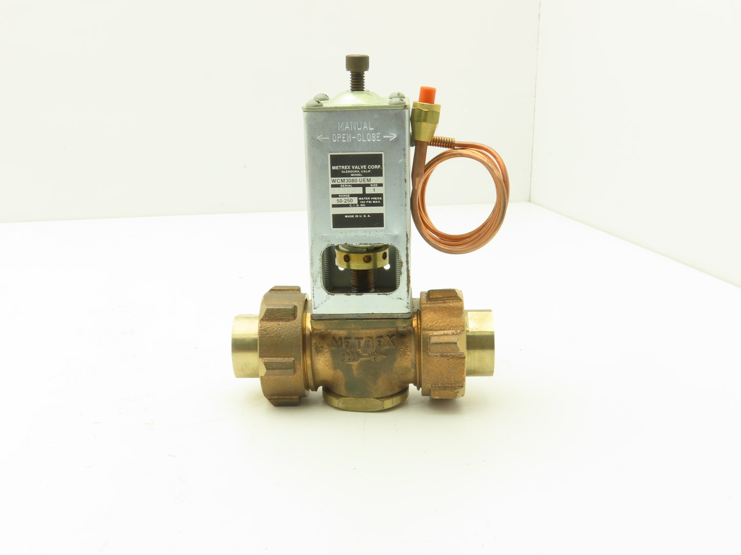 Metrex WCM3080-UEM 1" Water Regulating Valve 50-250 PSI Brass/Bronze