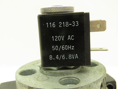 ARO Fluid Power K214SD Pneumatic Air Solenoid Valve 1/2" NPT 120VAC DIN Plug