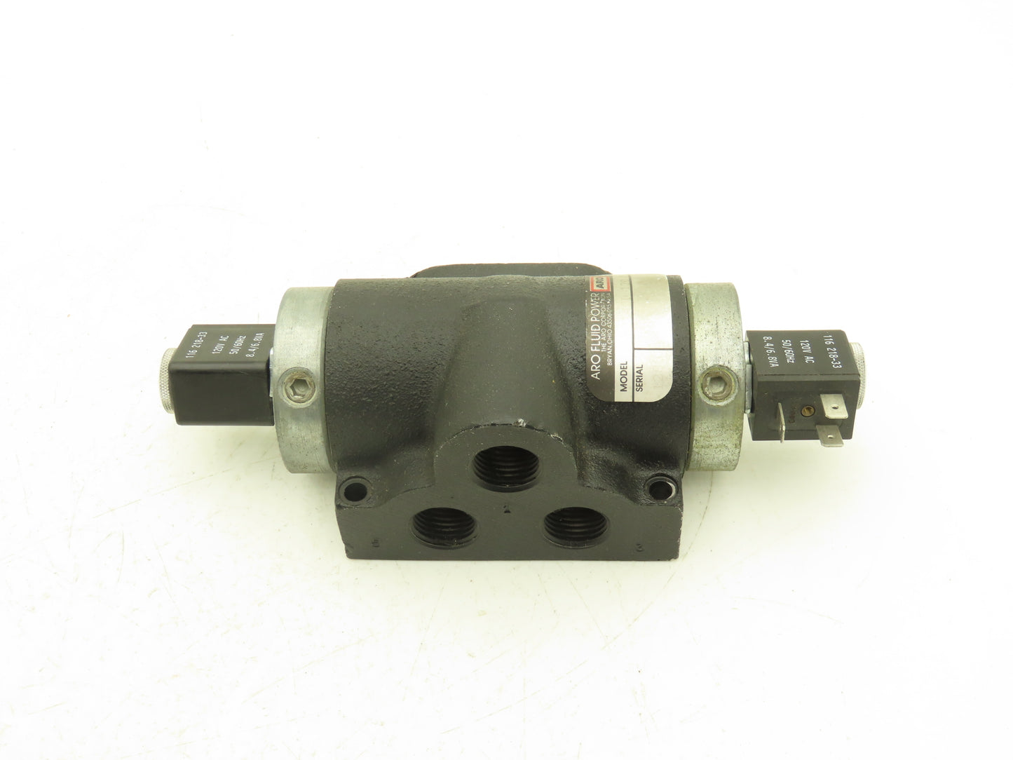 ARO Fluid Power K214SD Pneumatic Air Solenoid Valve 1/2" NPT 120VAC DIN Plug