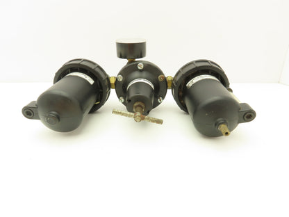 Watts Fluidair Pneumatic Air Filter Regulator Lubricator Combo 1/2"NPT