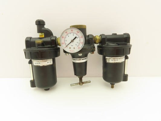 Watts Fluidair Pneumatic Air Filter Regulator Lubricator Combo 1/2"NPT
