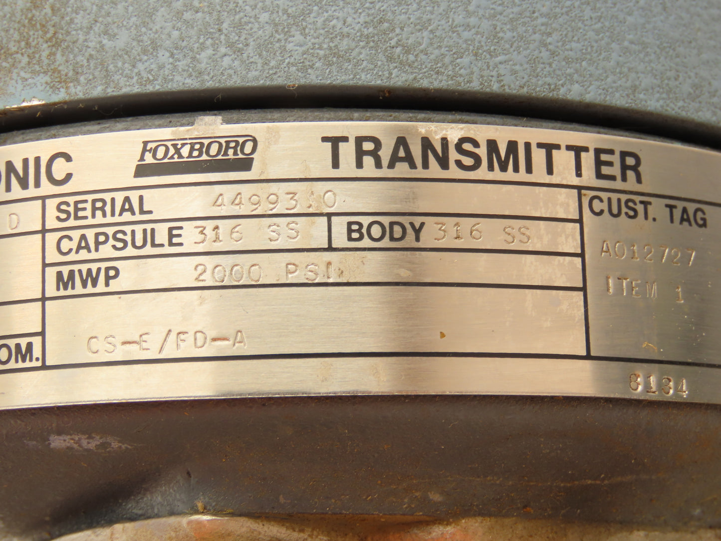 Foxboro E13DM D/P Cell Pressure Transmitter 0-250 H2O 30-90vdc 2000psi