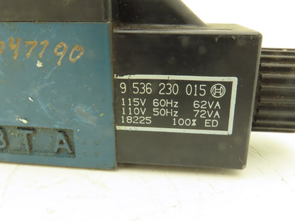 Bosch 081WV06P1V1020KE115/60 Hydraulic Valve 115VAC 60Hz 9 536 230 015 Solenoid