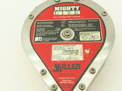 Miller RL20G-Z7 Mighty Lite Self Retracting Fall Safety Lifeline 20' L 310lbs