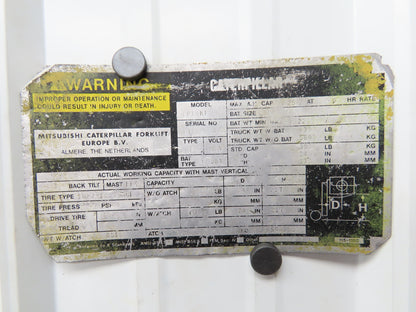 Caterpillar EP18KT Electric Forklift Steering Wheel & Column With Horn CAT