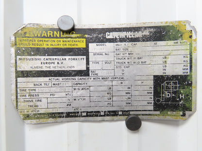 Caterpillar EP18KT Forklift Three Lever Hydraulic Control Lift Tilt & Shift Cat