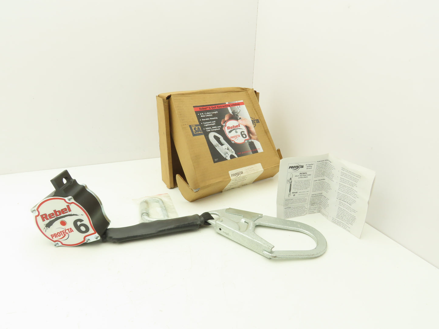 DBI-Sala 3101453 Rebel 6 Protecta Self Retracting Fall Safety Lifeline 6'