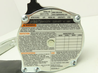 DBI-Sala 3101453 Rebel 6 Protecta Self Retracting Fall Safety Lifeline 6'
