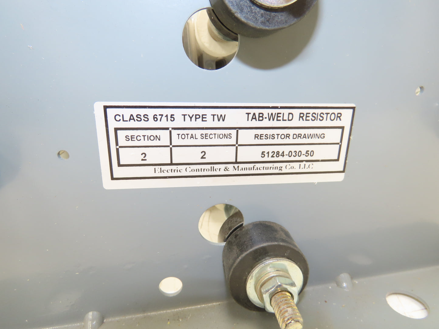 Tab Weld 6715 TW27D Tab Weld Crane Brake Plate Resistor 9.55 Ohms 27 Amp