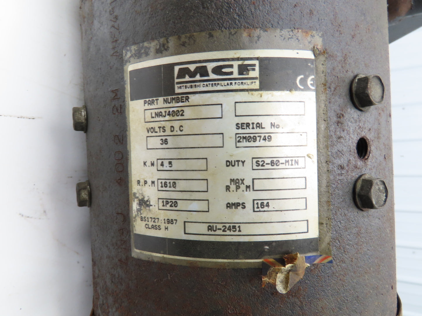 Caterpillar LNAJ4002 Forklift Left Front Drive Axle & Motor 8-Lug Off EP18KT