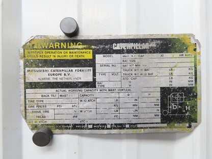 Caterpillar LNAJ4002 Forklift Left Front Drive Axle & Motor 8-Lug Off EP18KT