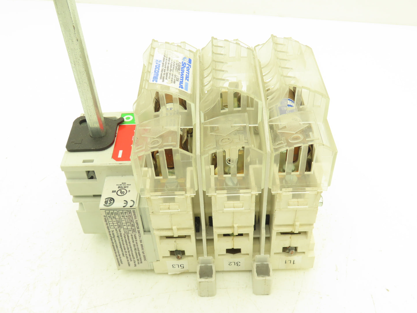 Ferraz Shawmut FBJ30 Socomec Fuserbloc Fusible Disconnect Switch 30A 600VAC