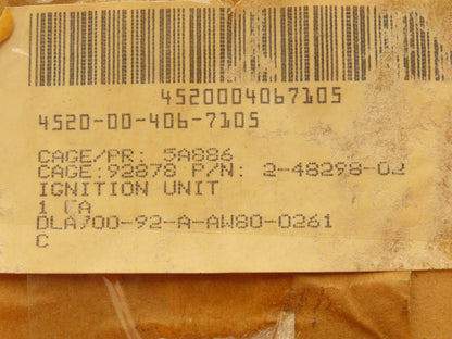 Hunter Mfg 5919 Transistor Ignition Switch 24VDC Military Surplus