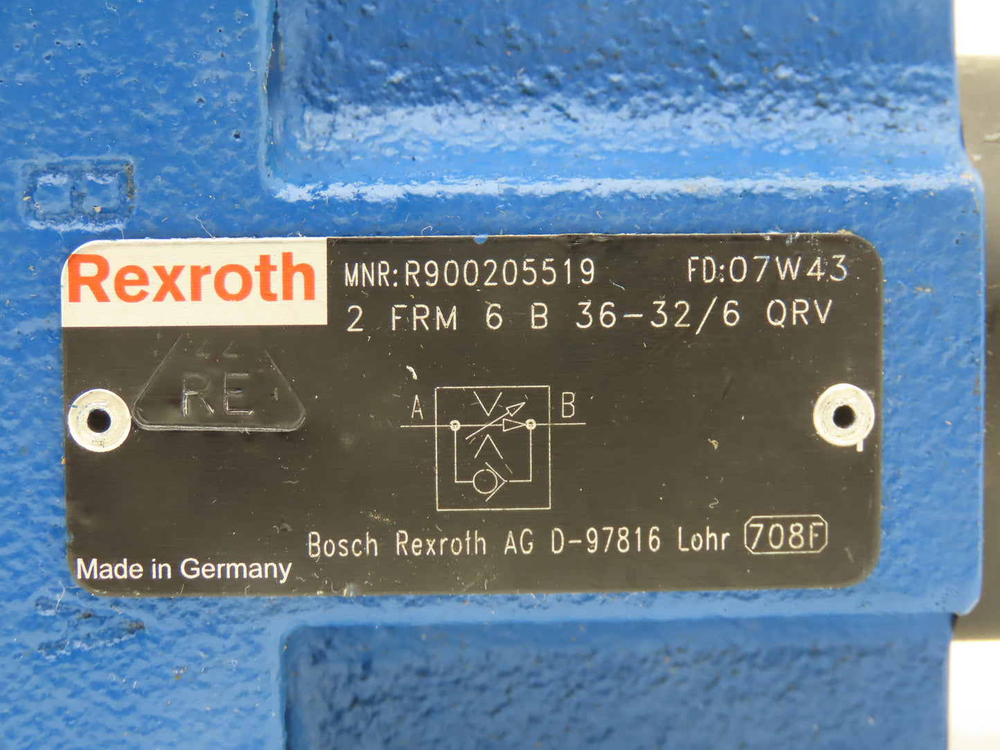 Rexroth 2 FRM 6 B 36-32/6 QRV Hydraulic Keyed Flow Control Valve D03 Size