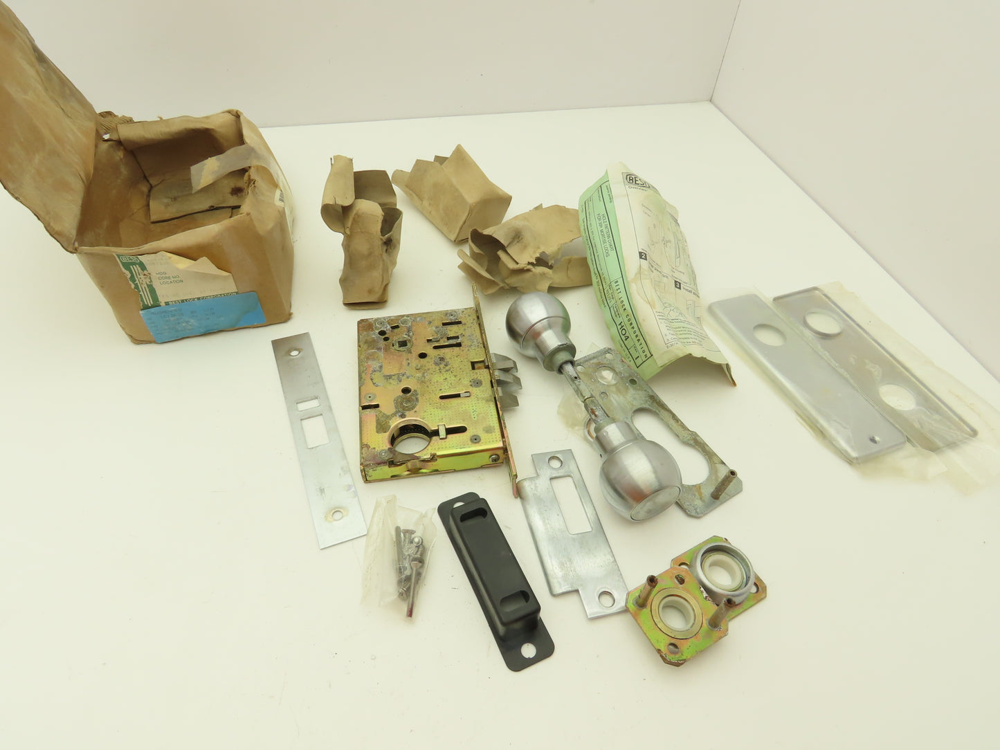 Best Lock 34H0J4J-626-LHRB Stainless Steel Door Knob Set Mortise Lock Latch Kit