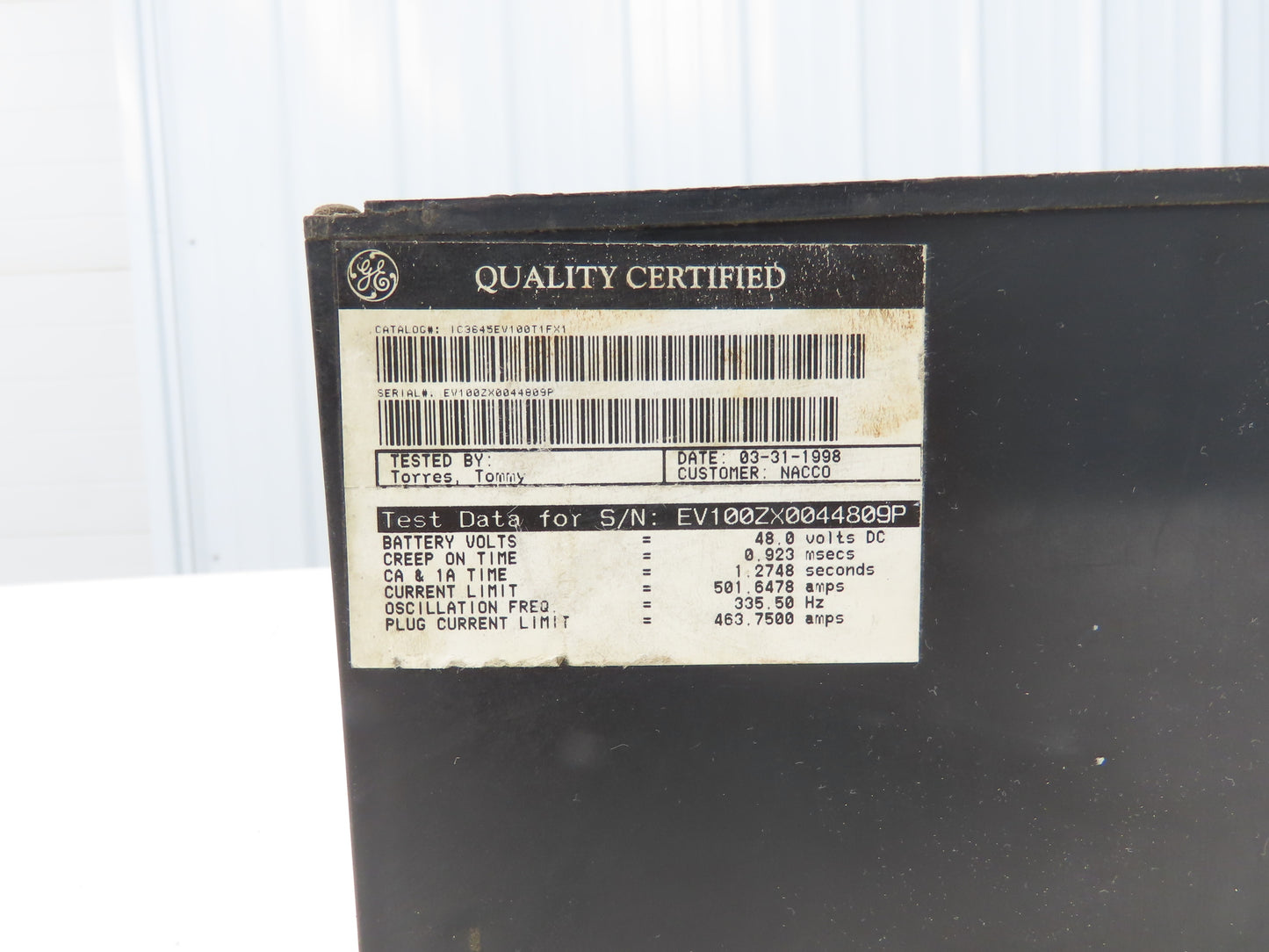 General Electric IC3645EV100T1FX1 Forklift PCB Control Card From Yale ERP035TF