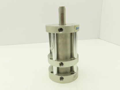 Bimba Flat 1 FOP-501.375/0.375-4M Air Cylinder 2.5"Bore 3-Pos 1-3/8"- 3/8"Stroke