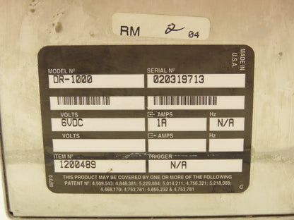 State Chemical DR-1000 Metering Pump 24-7 Type Stainless Housing 6VDC 1200489