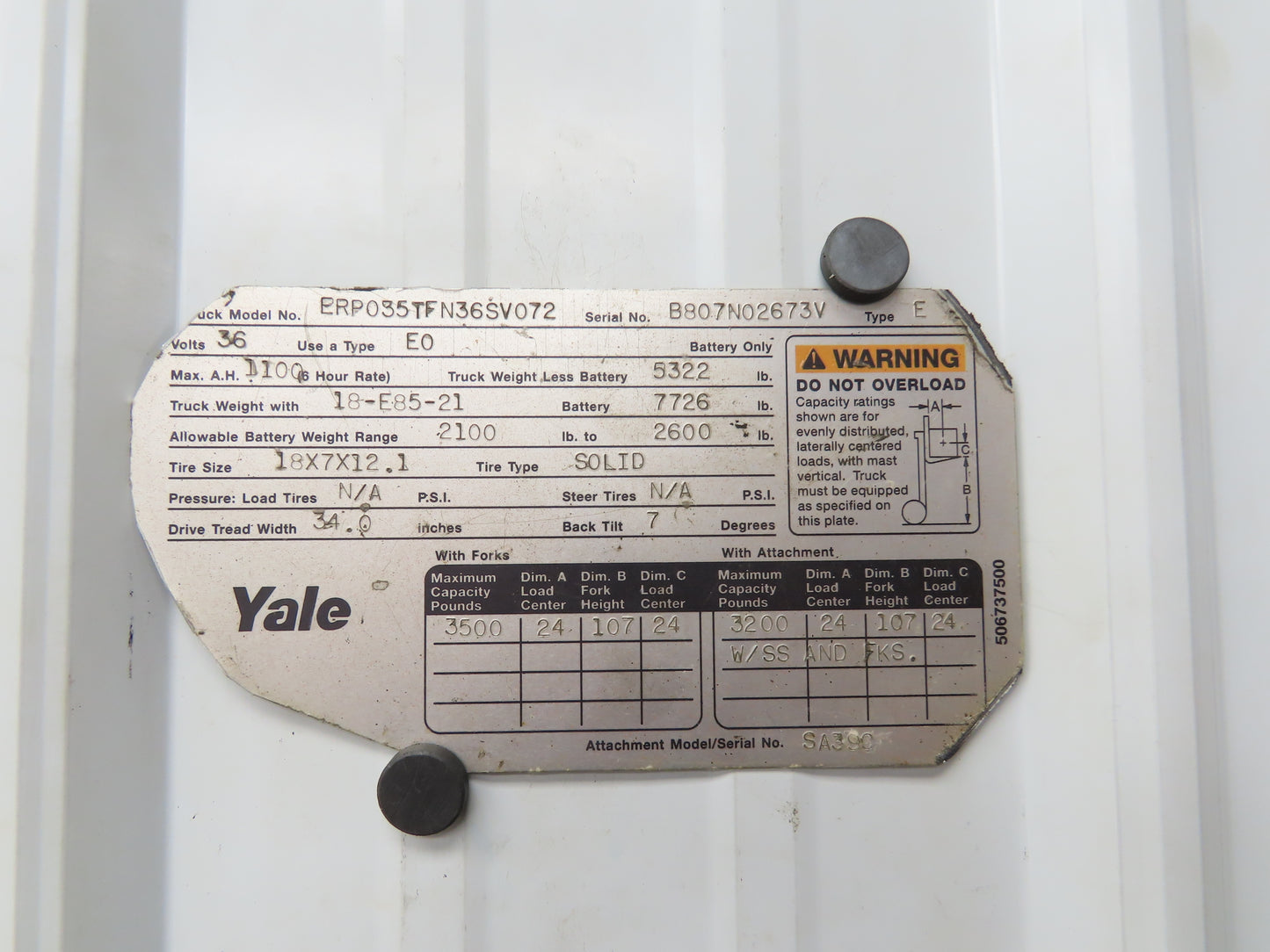 Sevcon 656/12040 Sevcontrol Tech Ops Speed Controller Off Yale ERP035TF