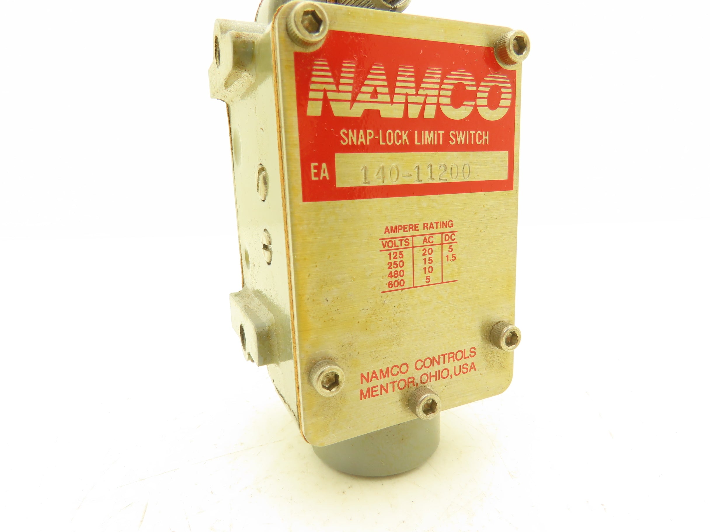 Switch Control Snap Namco Controls EA140 11200 Snap-Lock Limit Switch 600VAC 5A – ARROW ...