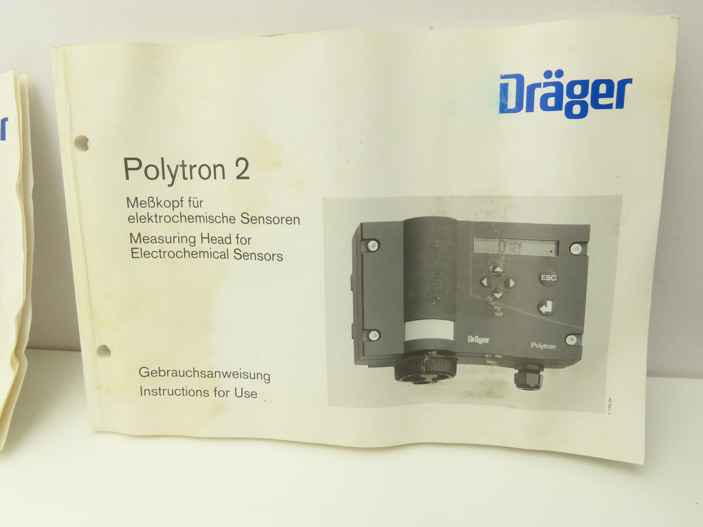 Drager Polytron 2 DCS1d/e Toxic Gas Detector Sensor Monitor Head 8312800