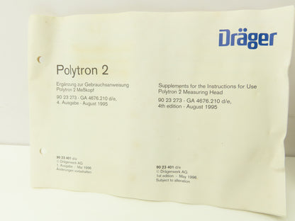 Drager Polytron 2 DCS1d/e Toxic Gas Detector Sensor Monitor Head 8312800