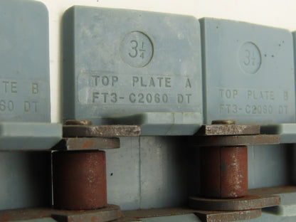 Link Belt FT3 C2060 DT TableTop Conveyor Chain 3-1/4"x 10' Roller Chain Guide