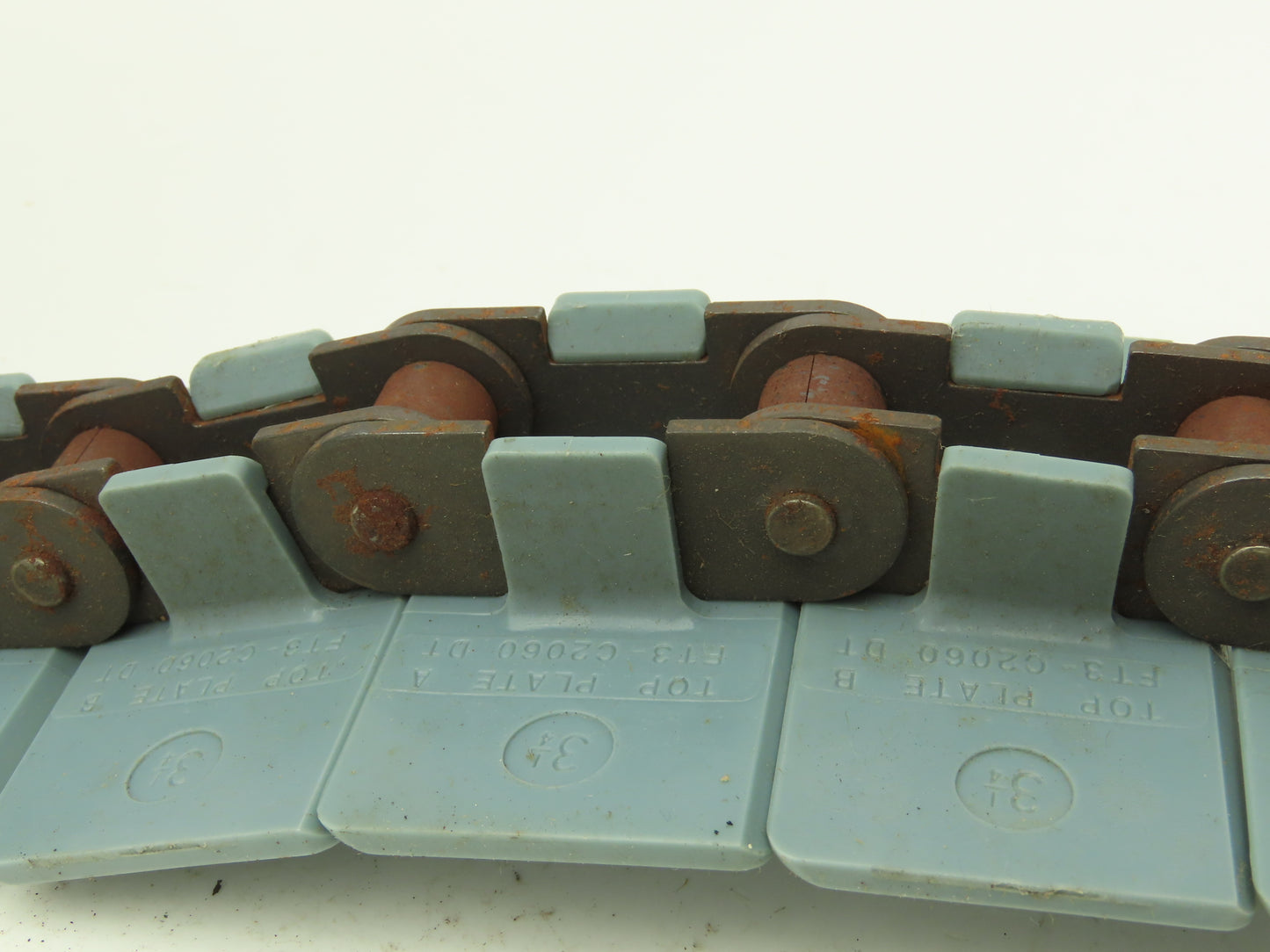 Link Belt FT3 C2060 DT TableTop Conveyor Chain 3-1/4"x 10' Roller Chain Guide