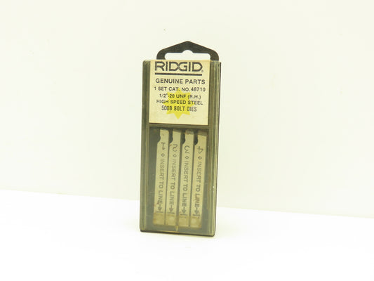 Ridgid 48710 1/2"-20 UNF Right Hand Bolt Thread Die Set 500B High Speed Steel