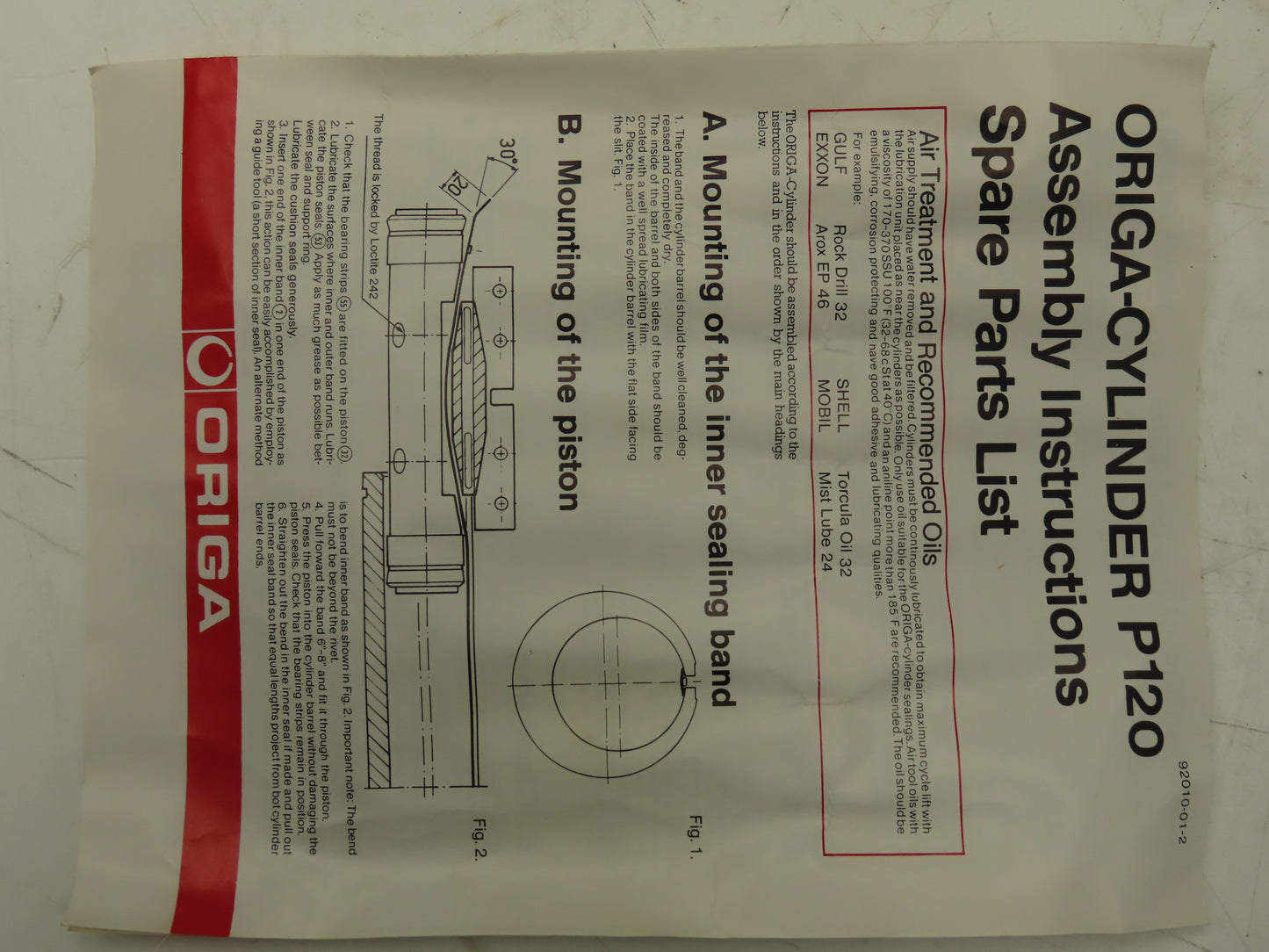 Origa P120 S/25 19646-84 Rodless Pneumatic Air Cylinder 40mm Bore 20" Stroke