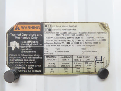 Hyster 8509399 Forklift Hydraulic Motor & Pump 36/48V Removed From E60Z-33