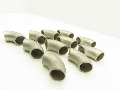 CID 304L SCH 40 Stainless Steel 90° Elbow 1-1/2" Butt Weld SA-403WPW  Lot of 11