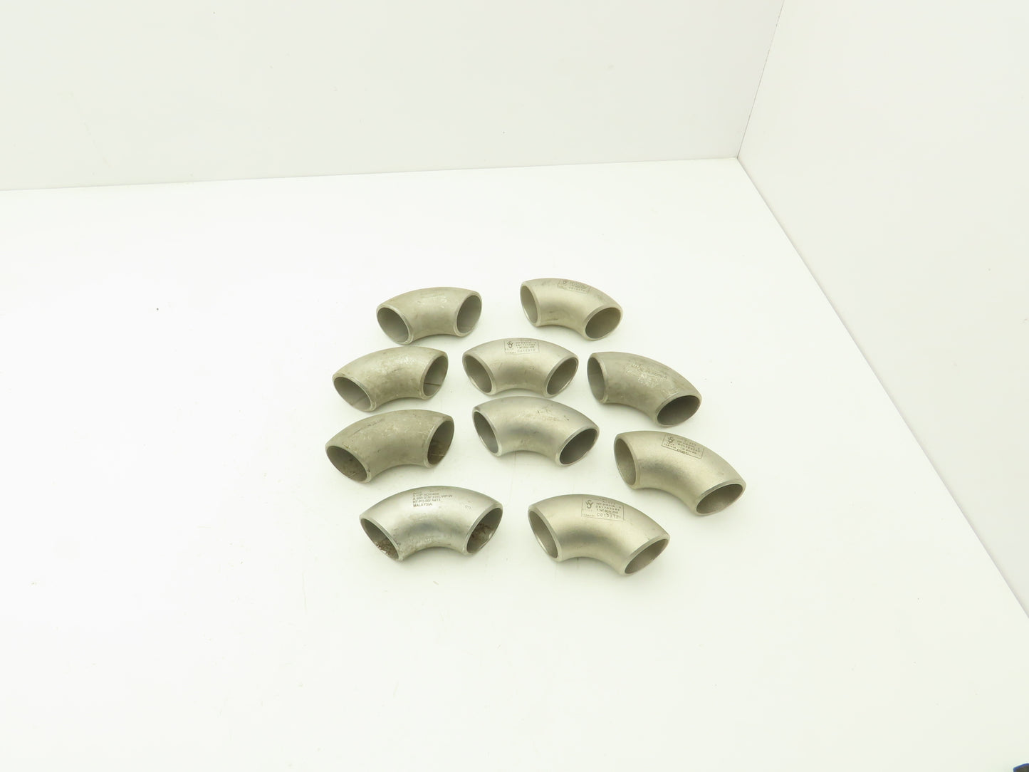 316L SCH 40S Stainless Steel 90° Elbow 1-1/2" Butt Weld A-403  Lot of 10