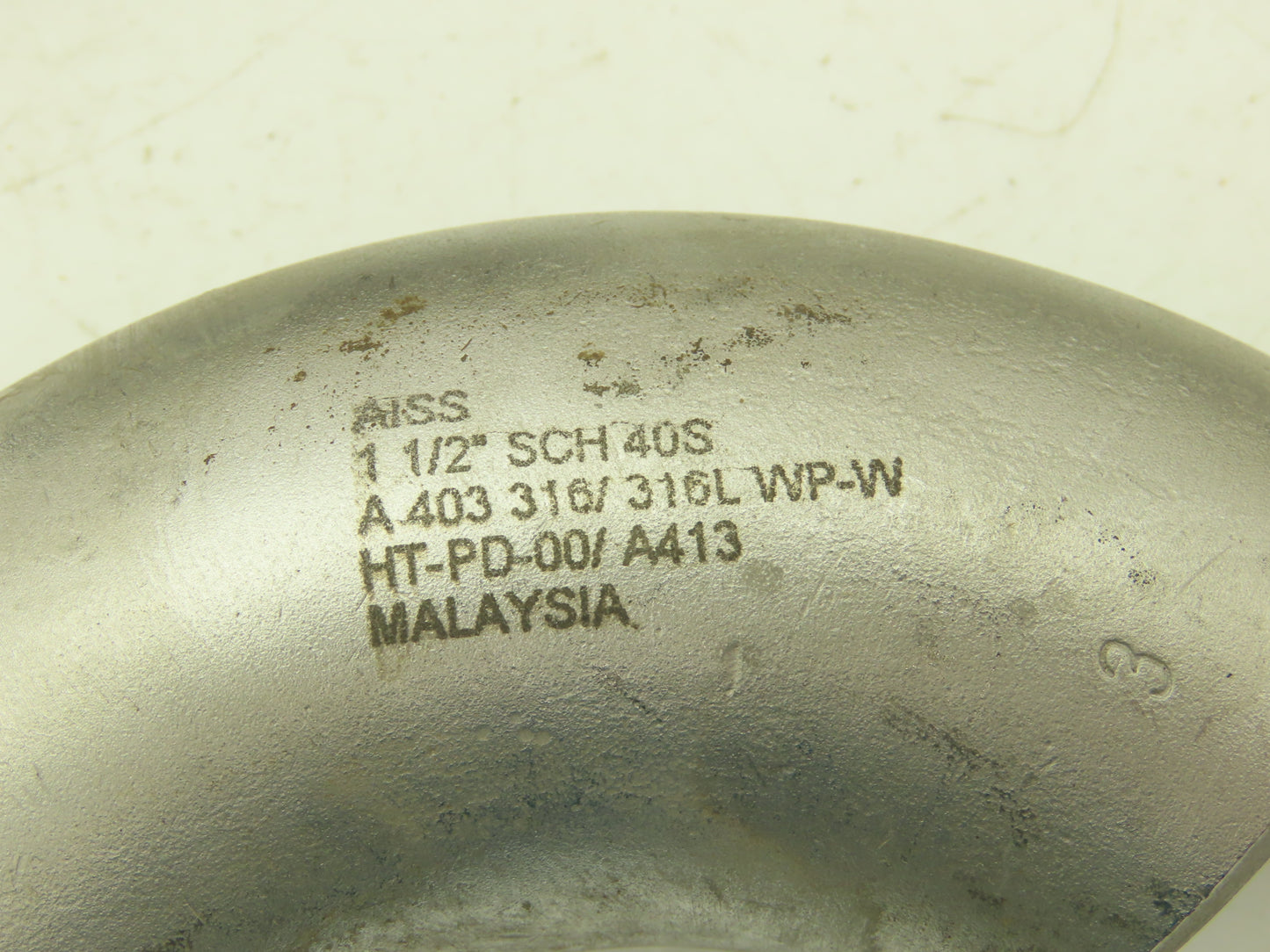 316L SCH 40S Stainless Steel 90° Elbow 1-1/2" Butt Weld A-403  Lot of 10