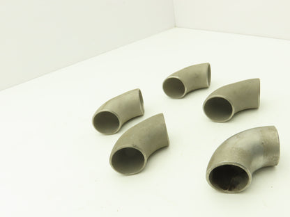 AFI 316L SCH 10 Stainless Steel 90° Elbow 1-1/2" Butt Weld  Lot of 5