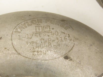 316L SCH 40 Stainless Steel 90° Elbow 1-1/4" Butt Weld  Lot of 14