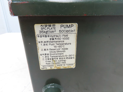 Northman VPVC-F12-A2-10 Hydraulic Power Unit 1/2Hp 3.2GPM 500PSI 2.5G Tank 200V