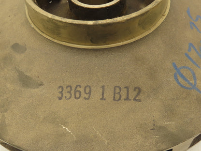 Weinman 3369 1 B12 Centrifugal Pump Impeller Bronze 1-5/8"Bore 12.75"OD