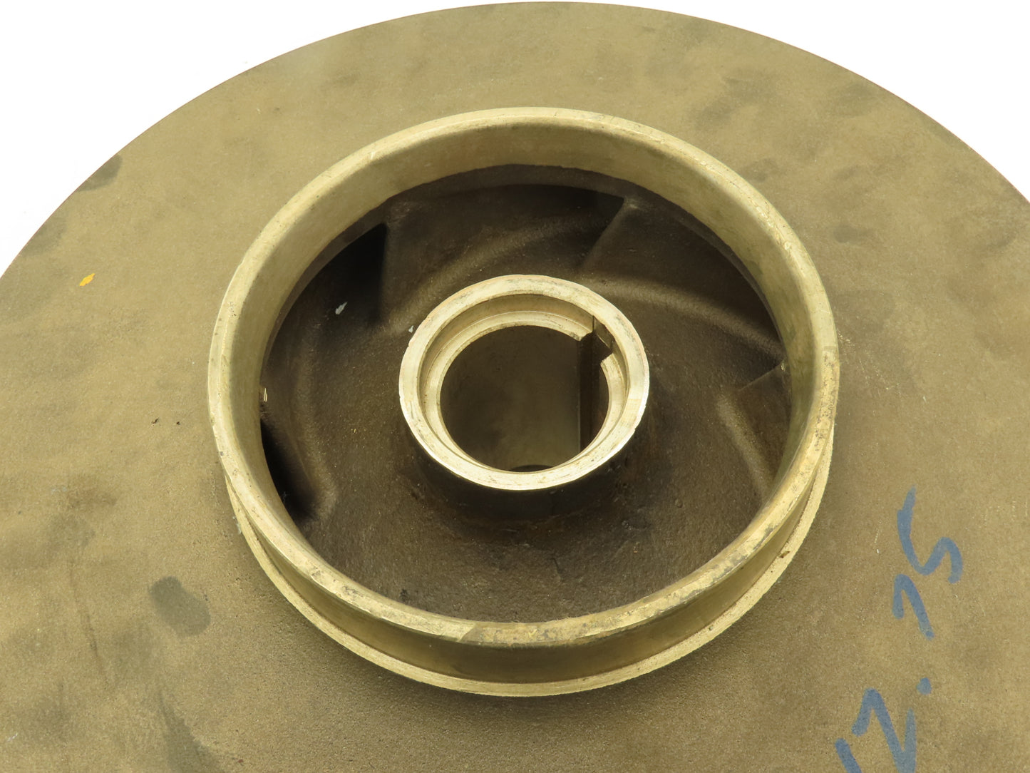 Weinman 3369 1 B12 Centrifugal Pump Impeller Bronze 1-5/8"Bore 12.75"OD