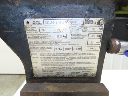 Yale SS1.00-2.50.977-50424 Forklift Side Shift 16" Class 2 Fork 38.5" Chassis