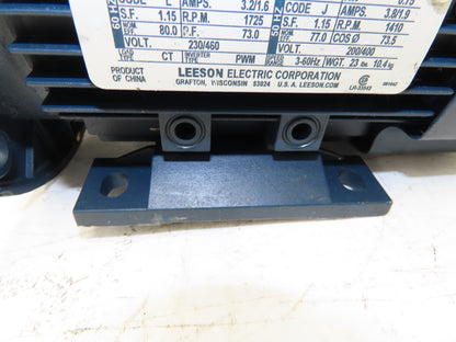Leeson 192080.00 C80T17FZ6C IEC Metric AC Motor 1Hp 1725 RPM 230/460V 3PH D80D