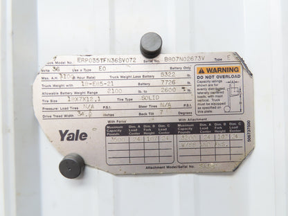 Yale 8620628 Forklift Front Right Drive Axle & Motor 5-Lug Removed From ERP035TF