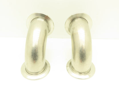 Nor-Cal 2E-NW-50B-T 2" OD 90 Degree Radius Vacuum Elbow ISO-KF 304SS Lot of 2