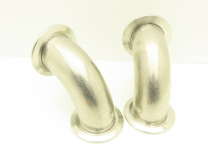 Nor-Cal 2E-NW-50B-T 2" OD 90 Degree Radius Vacuum Elbow ISO-KF 304SS Lot of 2