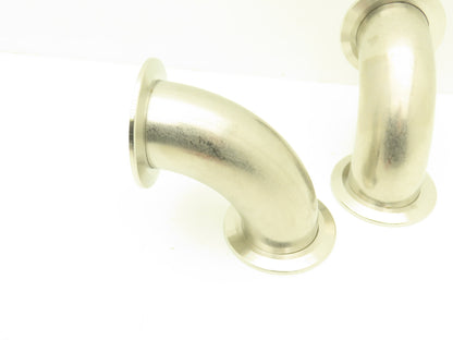 Nor-Cal 2E-NW-50B-T 2" OD 90 Degree Radius Vacuum Elbow ISO-KF 304SS Lot of 2